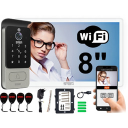 Cyfrowy 2-żyłowy Wideodomofon Premium WiFi 5TECH Twin FullHD