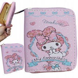 Uroczy Portfel Młodzieżowy Dziecięcy Kuromi Sanrio Pochacco Biały