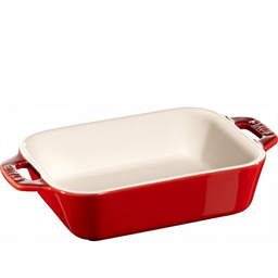 Staub Prostokątny Półmisek Ceramiczny 400 Ml, Czerwony Cooking
