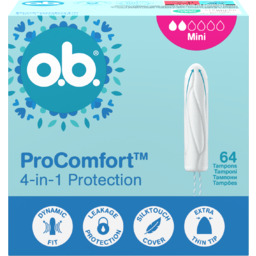 O.B. ProComfort Mini, tampony higieniczne, 64 sztuki
