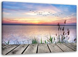 Obraz, Zachodzące słońce niebo 120x80