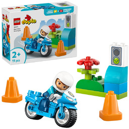 LEGO DUPLO , klocki, Niebieski motocykl policyjny, 10471