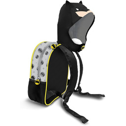 Batman Chibi-Plecak z Kapturem Hood, Szary, 26 x