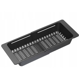 Koszyk Do Zlewozmywaka Stalowego Granitowego Czarny Wkładka Teleskopowa