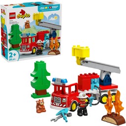 LEGO DUPLO , klocki, Wóz strażacki z wężem