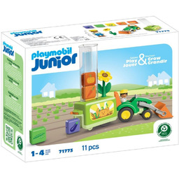 Playmobil JUNIOR: Traktor z siewnikiem