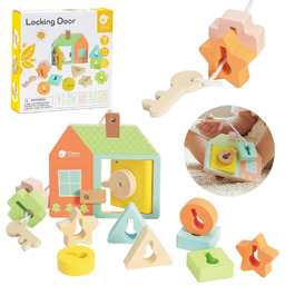 CLASSIC WORLD Drewniana Przeplatanka Klocki do Nawlekania Klucze