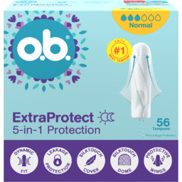 O.B. ExtraProtect Normal, tampony higieniczne, 56 sztuk