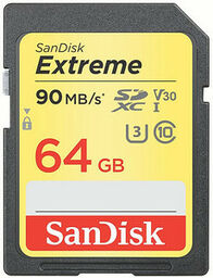 SanDisk Extreme SDHC/SDXC 64GB 150/60 MB/s V30 UHS-I