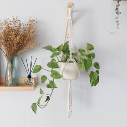 Pakamera Oryginalny, estetyczny kwietnik wiszący, boho makrama dł.90cm