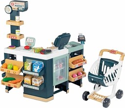Smoby - Supermarket Maxi z wózkiem- kasa bez