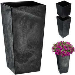 Donica ogrodowa Pesaro 25cm czarny beton