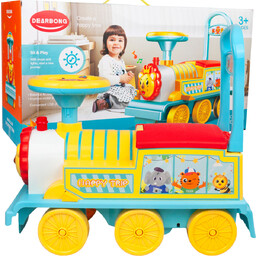 Jeździk Pchacz Interaktywny Z Dźwiękami Schowek Pociąg Lokomotywa