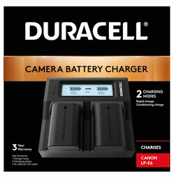 Duracell DRC6103 - ładowarka dwukanałowa do akumulatorów Canon