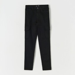 Sinsay - Jeansy skinny mid waist - Czarny
