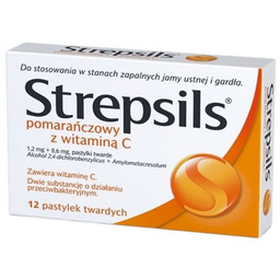 Pastylki do ssania z pomarańczą i witaminą C