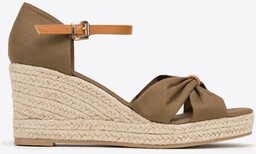 Damskie espadryle z kokardą z przodu khaki 40
