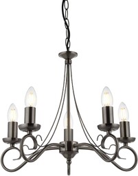 Lampa wisząca metalowa szara 5-punktowa 180-5AS z serii