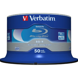 Płyty Verbatim Blu-Ray Bd-r 25GB DataLife 50-pak cake