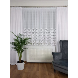 Firanka Z Modnymi Kółkami Białe Firanki Do Salonu