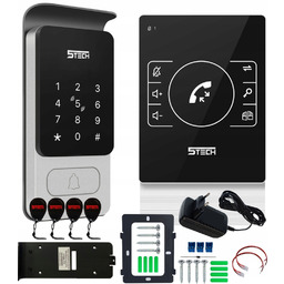 Domofon głośnomówiący dwużyłowy Echo One 5tech otwieranie furtki