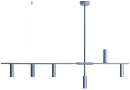 Aldex Lampa wisząca metalowa niebieska 6-punktowa 1104K16