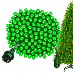 Lampki Choinkowe 1000 Led Zewnętrzne Zielone Efekty Flash