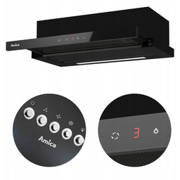 Okap Amica OTP6651BG 60cm 508m3/h 154W czarny