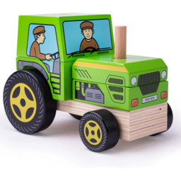 Traktor Drewniany do składania dla Dzieci 2w1 klocki
