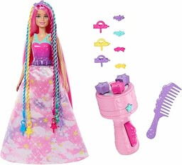 Barbie Dreamtopia Księżniczka Zakręcone pasemka Lalka z fantazyjnymi