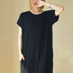 Pakamera Sukienka tshirt oversize Czarna