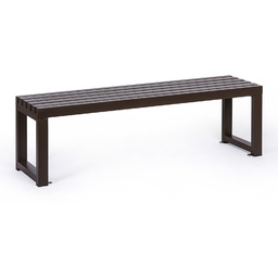 Ławka parkowa ALURA, 1500 mm, brązowa