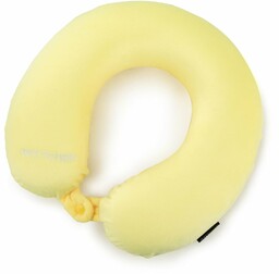 Poduszka podróżna rogal prosta żółta