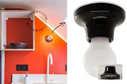 Zangra Lampa Porcelanowa 001 Czarna
