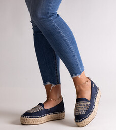 Granatowe espadryle Big Star JJ274889-36