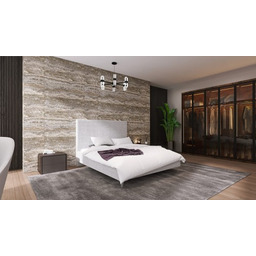 Łóżko tapicerowane Albino wersja Light z pojemnikiem lub