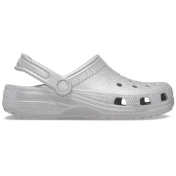 Klapki Crocs Classic Glitter Clog 205942 Srebrny