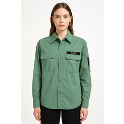POLO RALPH LAUREN KOSZULA ZIELONA Z KIESZENIAMI