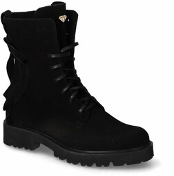 Botki Nicole 2783/028 Czarne zamsz