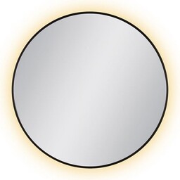 Lustro łazienkowe okrągłe 80 cm czarna rama