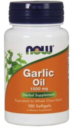 Suplement diety, NOW FOODS Garlic Oil Olej