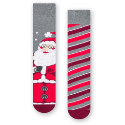 STEVEN Świąteczne męskie skarpetki 136 Mikołaj w Pasy