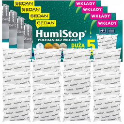 20x Wkłady do pochłaniacza wilgoci Humistop Sedan 280g