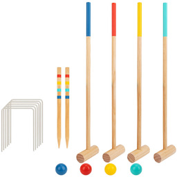 Tooky Toy Drewniany Krykiet Gra Sportowa Ogrodowa