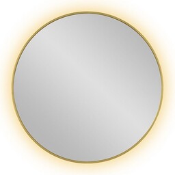 Lustro łazienkowe okrągłe 80 cm złota rama