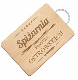 Deska drewniana prostokątna z grawerem dla pary