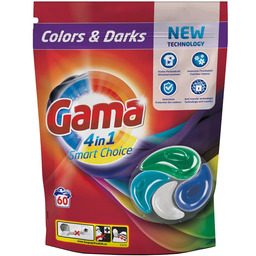 Gama Colors&Darks, kapsułki do prania 4w1, 60 sztuk