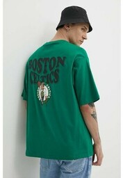 New Era t-shirt bawełniany męski kolor zielony