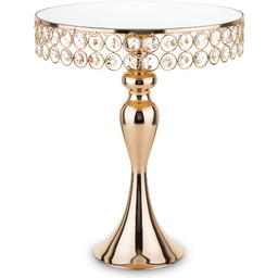 Patera taca metalowa lustrzana złota 34,5x28,5 139363