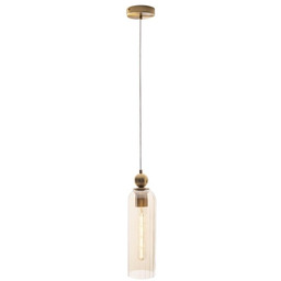 CAMPANILA CHAMPAGNE lampa wisząca szkło, mosiądz MAXLIGHT P0510